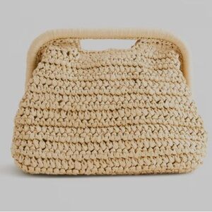 Abercrombie Straw Clutch Bag
